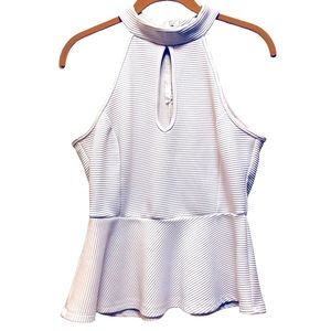 White Flared Sleeveless Babydoll Top